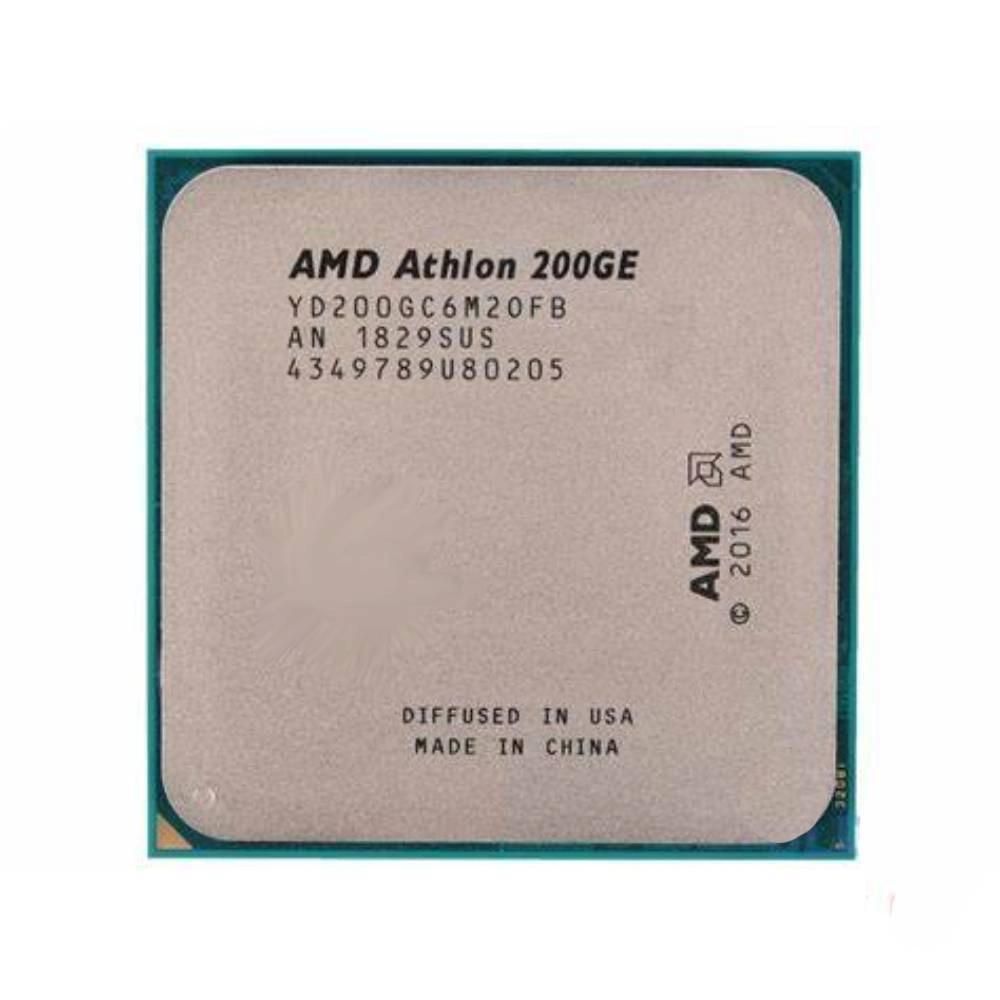 AMD Athlon 200GE Processor, 3.2GHz, 2 Cores, 4 Threads, 14nm, Socket AM4, 35W