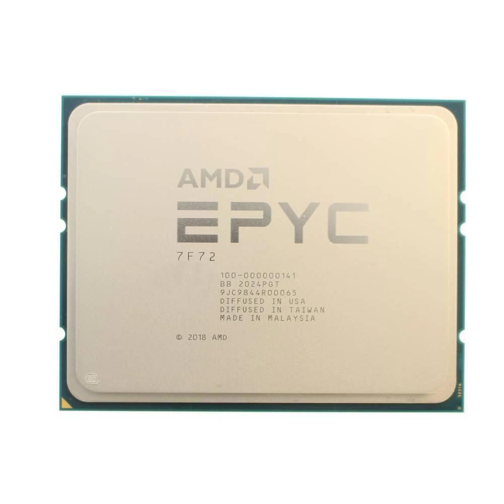 AMD EPYC 7F72 Processor, 3.2GHz, 24 Cores, 48 Threads, 7nm, SP3, 240W