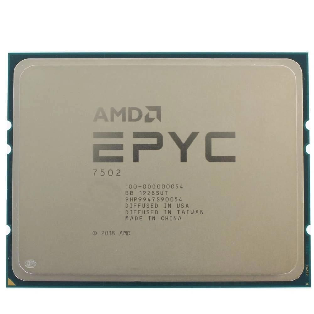 AMD EPYC 7502 Processor, 2.5GHz, 32 Cores, 64 Threads, 7nm, SP3, 180W