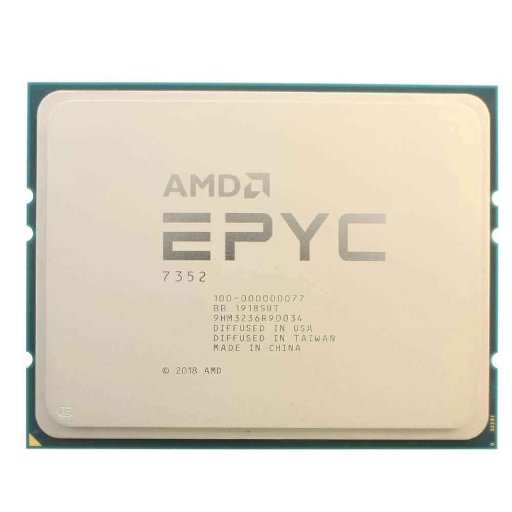 AMD EPYC 7352 Processor, 2.3GHz, 24 Cores, 48 Threads, 7nm, SP3, 155W