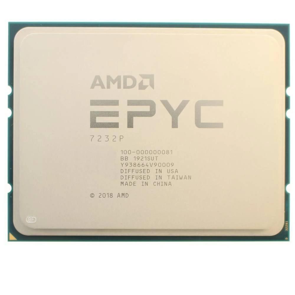 AMD EPYC 7232P Processor, 3.1GHz, 8 Cores, 16 Threads, 7nm, SP3, 120W