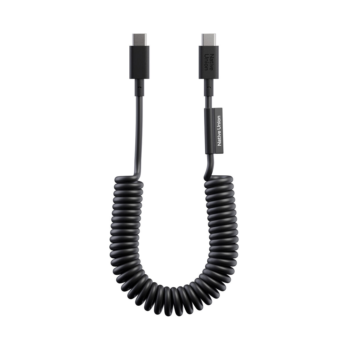 USB-C to USB-C 60W Spiral Cable 1.2m POP Quick Charge by Native Union Black