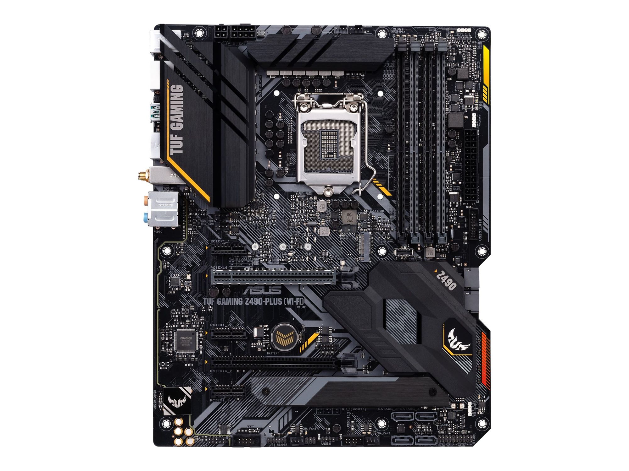 ASUS TUF Gaming Z490-PLUS (Wi-Fi) - Motherboard - ATX - LGA1200 Socket - Z490 Chipset - USB-C Gen2, USB 3.2 Gen 1, USB 3.2 Gen 2 - Gigabit LAN, Wi-Fi 6, Bluetooth - Integrated Graphics (CPU Required) - 8-Channel HD Audio