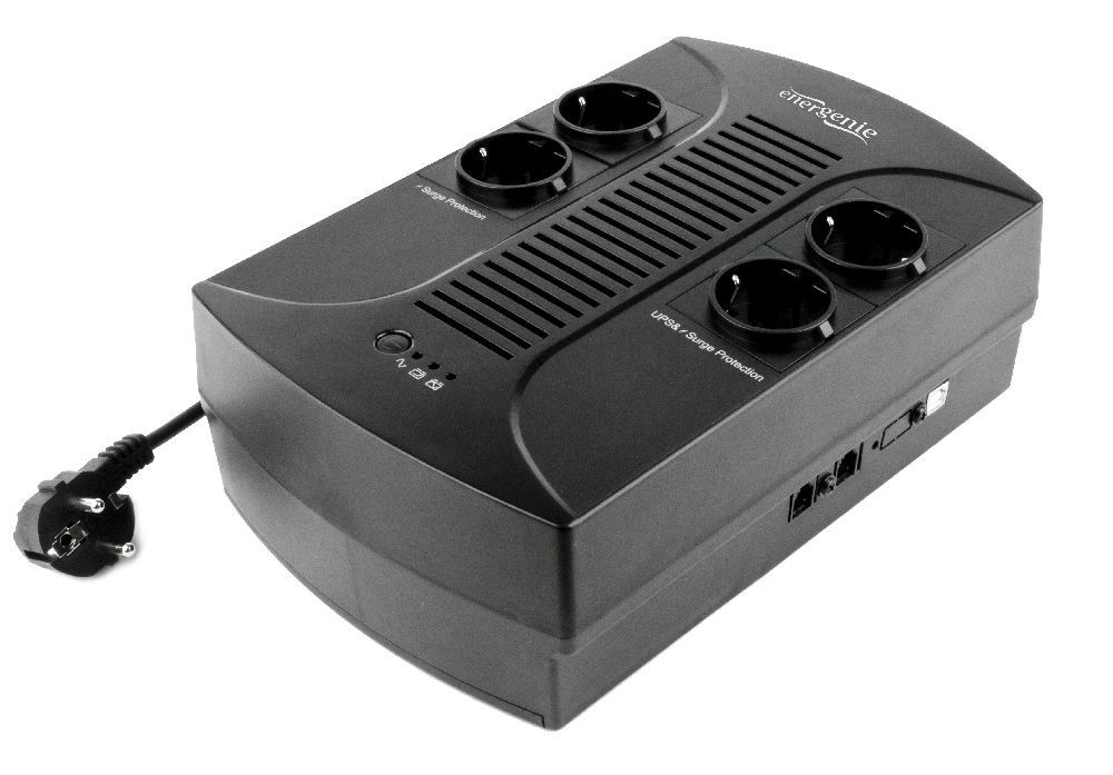 Gembird EnerGenie EG-UPS-001 - UPS - 220V AC - 390W - 650VA - 7Ah - 4x Output Connectors