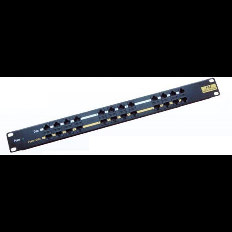 IC Intracom Platinum 12-Port Passive PoE Switch, 24-Port Switch with 12 RJ45 Data In and 12 RJ45 Data Out/Power - Rack-Mountable Power Injector - 120 Watt