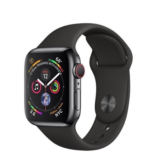Apple Watch Series 4, 40mm OLED, Digital, 324 x 394 pixels, Touchscreen, 4G, Wi-Fi, GPS (Satellite), Black