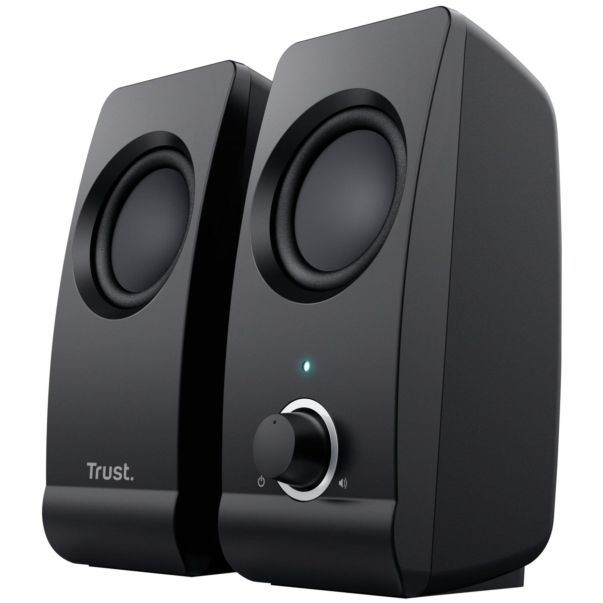 Trust Remo 2.0 USB Speaker, 16W, USB Laptop Speaker, 3.5mm Jack, Desktop Speaker Plug & Play - Black