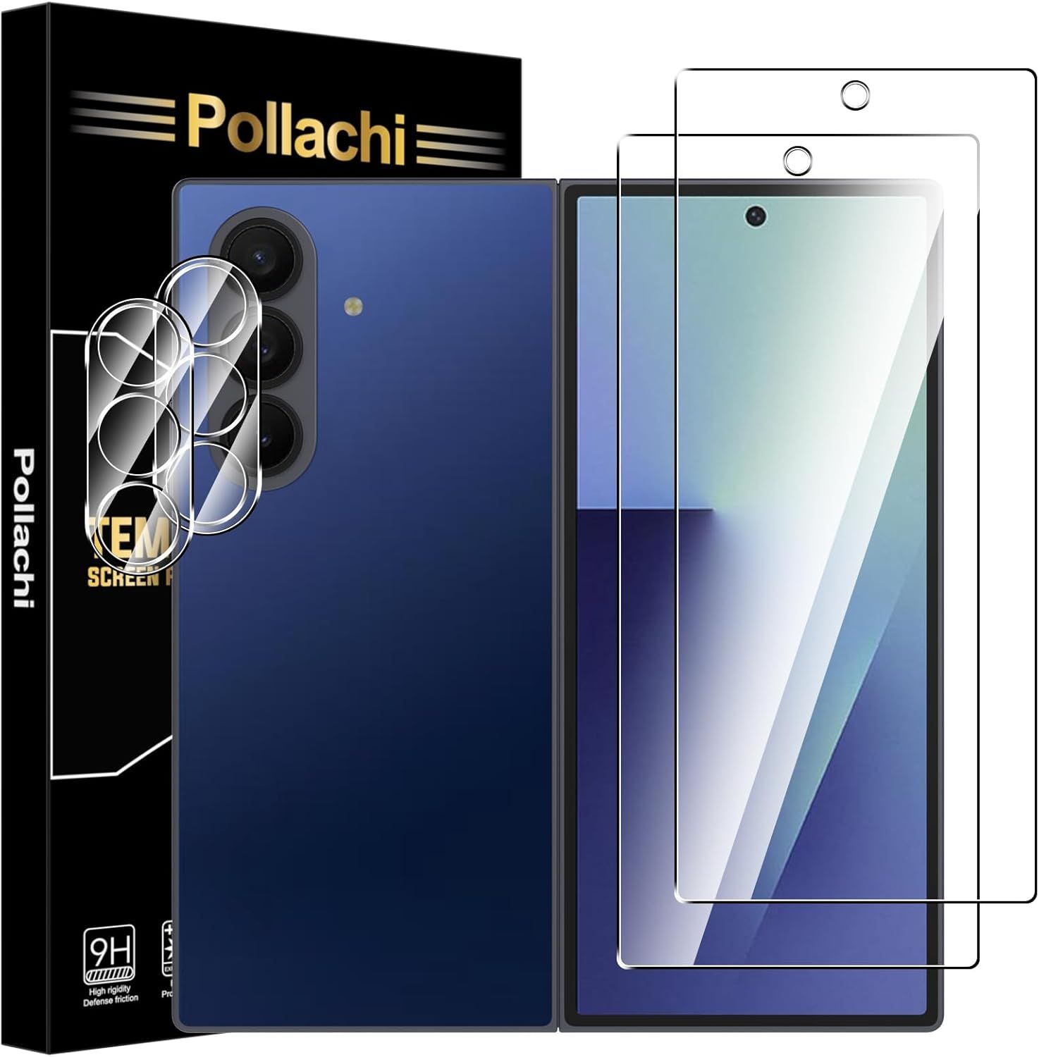 SYNERGIA SERENITE Glass Screen Protector for Samsung Galaxy Z Fold 7 (2-Pack with Camera Lenses)