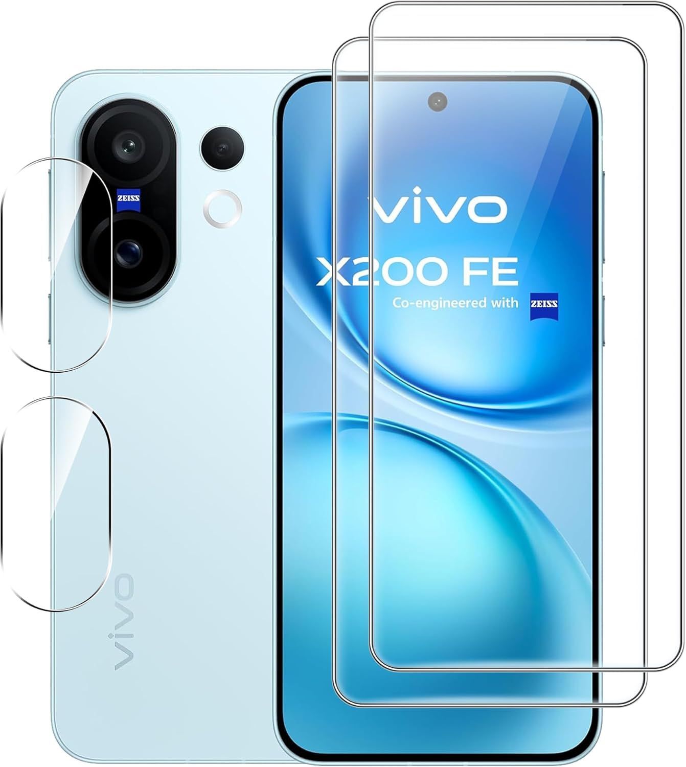 Protector de pantalla de vidrio templado SYNERGIA SERENITE para Vivo X200 FE, dureza 9H, anti arañazos