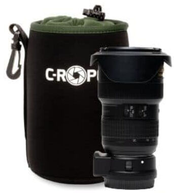 C-Rope Camera Lens Case and Cover - Black, Green Fuzzy, Neoprene