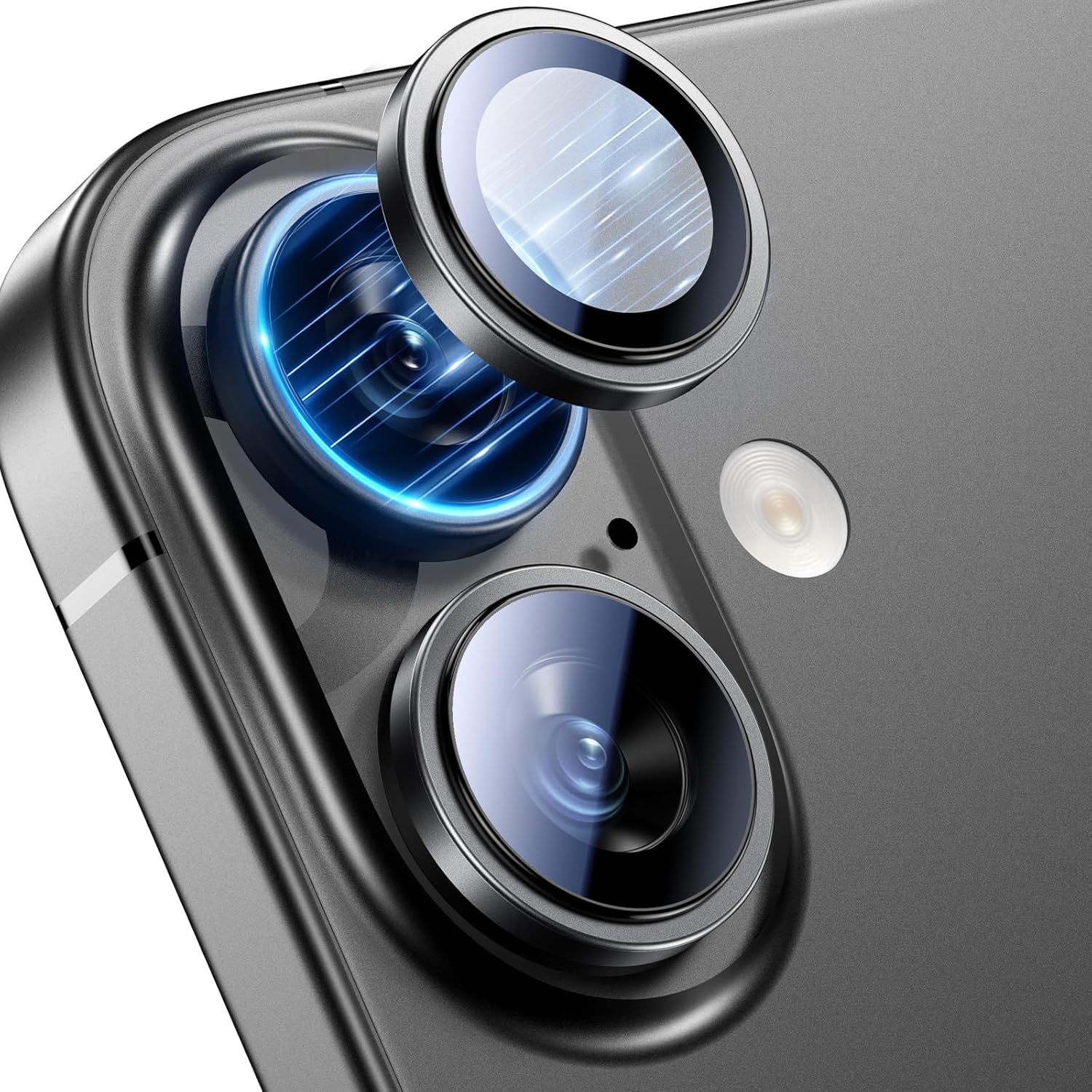 OLD JAMAICA GINGER BEER iPhone 17 Camera Protection - Lens Protector for Camera, Single Ring Metal Frame, HD Screen, 9H+ Hardness, Scratch-Resistant - 3 Pieces - Black