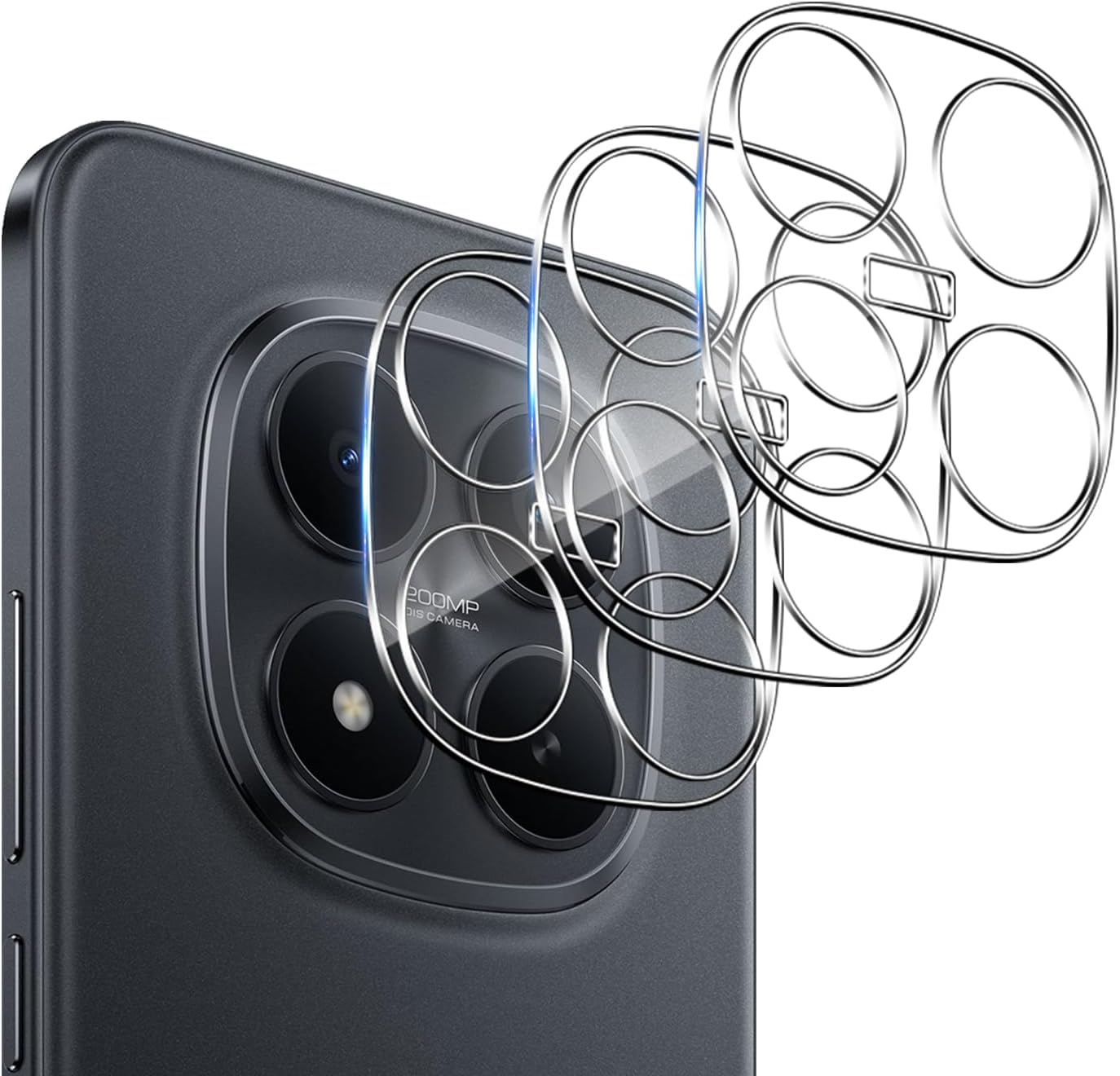 Kalanka 2-Pack Tempered Glass Camera Lens Protector for Xiaomi Redmi Note 15 Pro/15 Pro Plus 5G, 9H Hardness, Scratch Resistance