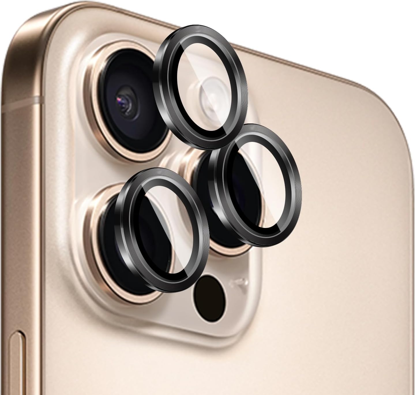 Kalanka Camera Lens Protector for iPhone 16 Pro/Max, 15 Pro/Max, 14 Pro/Max