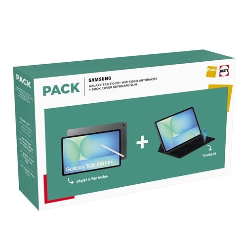Tablet Samsung Galaxy Tab S10 FE+ de 13,1 pulgadas con teclado de funda fina