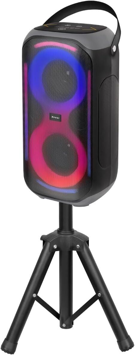 Trevi XFest XFM 225W Wireless Speaker with Tripod and Wireless Microphone
