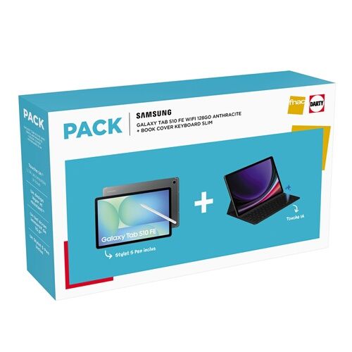 Tablet Samsung Galaxy Tab S10 FE de 10,9 pulgadas con teclado libro - 128 GB, 8 GB RAM, Resolución 2304 x 1440