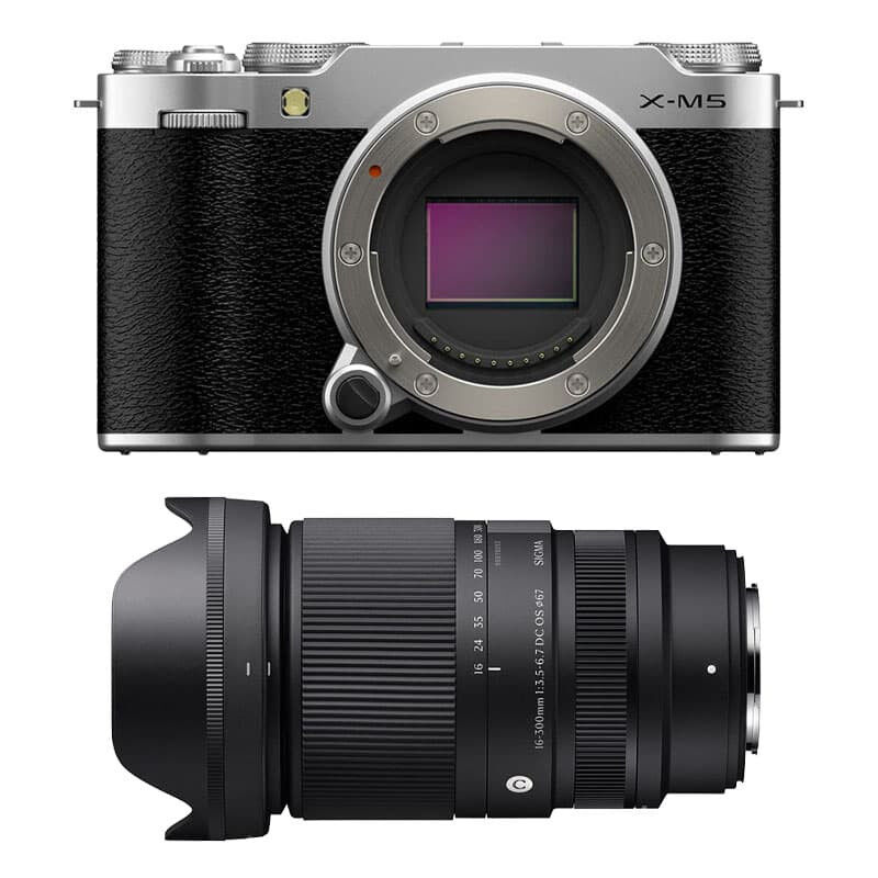 Fujifilm X-M5 Silver + Sigma 16-300mm f/3.5-6.7 DC OS Contemporary 3-Year Warranty