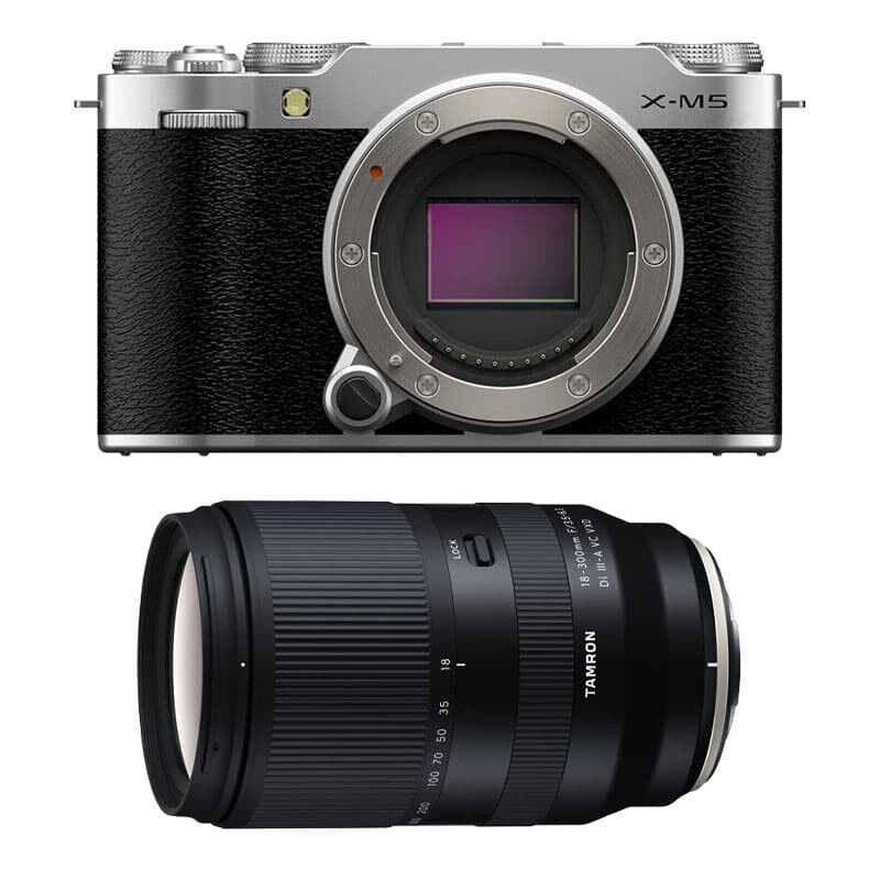 Fujifilm X-M5 Silver + Tamron 18-300mm F/3.5-6.3 Di III-A VC VXD 3-Year Warranty