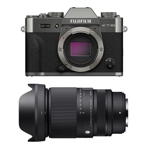 Fujifilm X-T30 III Anthracite + Sigma 16-300mm f/3.5-6.7 DC OS Contemporary Lens, 3-Year Warranty