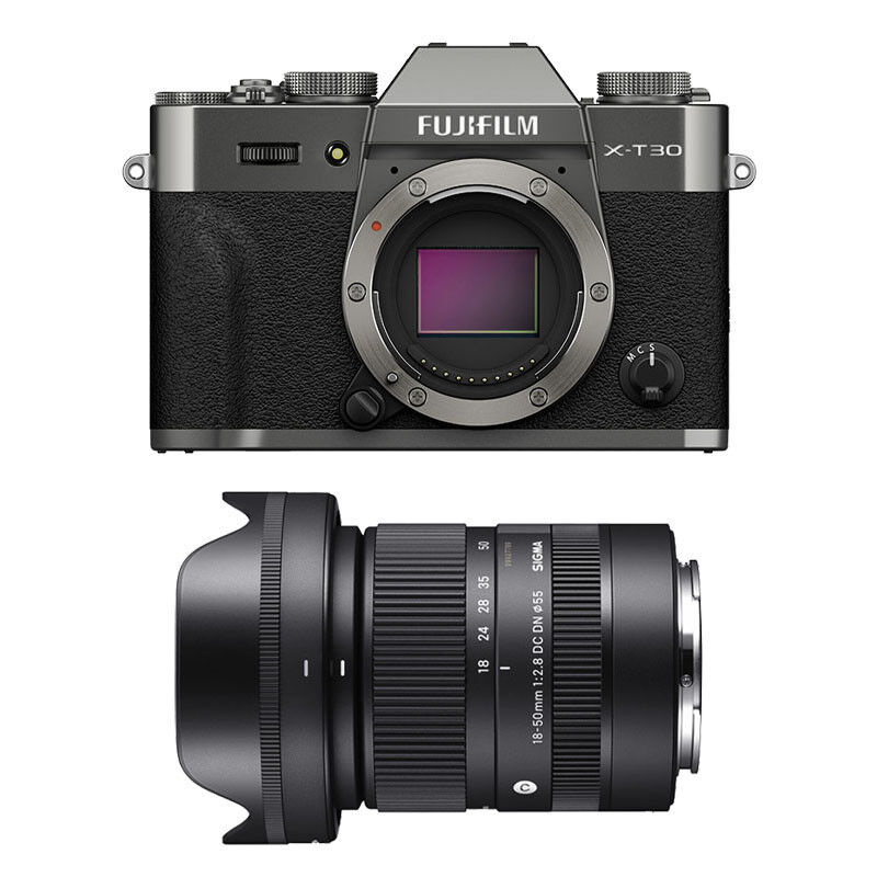 Fujifilm X-T30 III Anthracite + Sigma 18-50mm f/2.8 DC DN Contemporary Lens, 3-Year Warranty