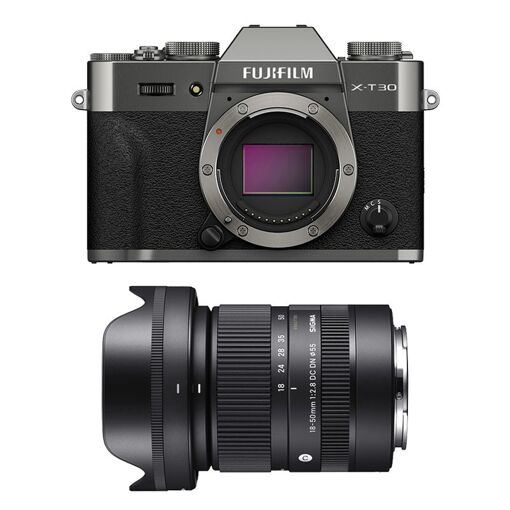 Fujifilm X-T30 III Anthracite + Sigma 18-50mm f/2.8 DC DN Contemporary Lens, 3-Year Warranty