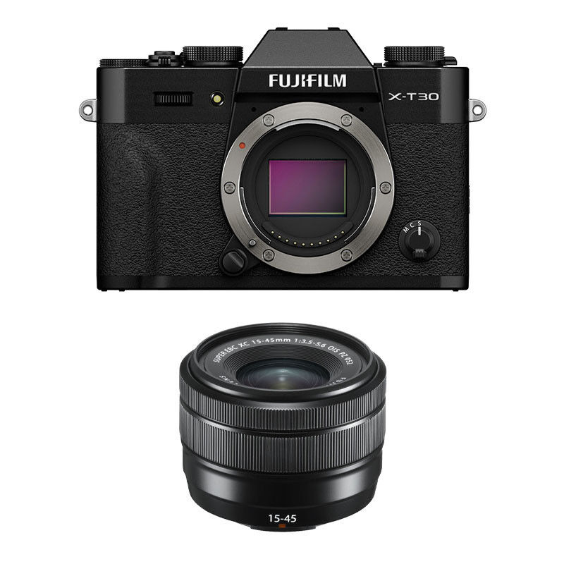 Fujifilm X-T30 III Black + 15-45mm f/3.5-5.6 OIS Lens, 3-Year Warranty