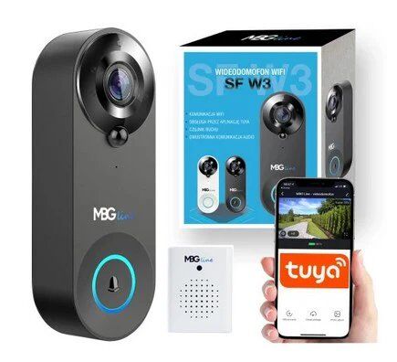 MBG Line SF W3 Video Doorbell, Black