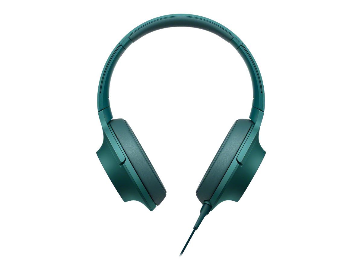 Sony h.ear on MDR-100AAP - Wired Headphones with Microphone - Over Ear - 3.5mm Jack - Blue