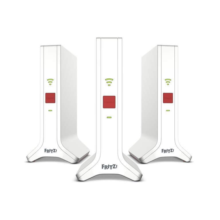 AVM Fritz! Mesh Wi-Fi Set 4200 (3-pack) - Triband 802.11ax Red/White 2x2/4x4