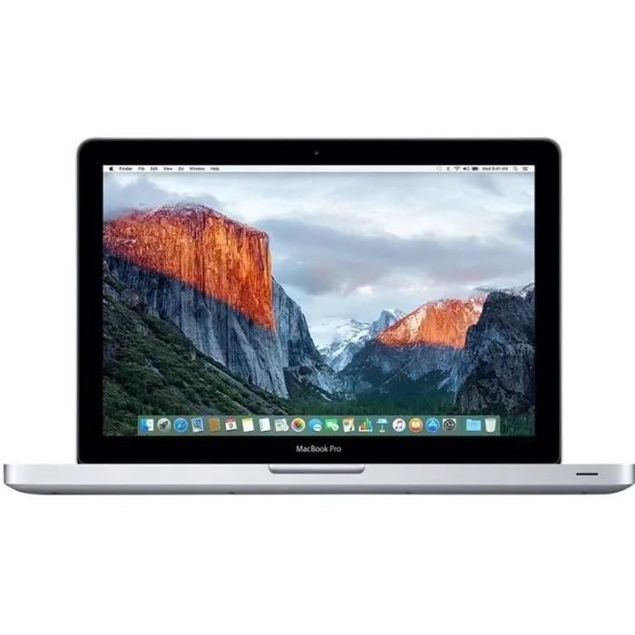 MacBook Pro Apple 13 pouces, i5 2011 - 2,3 GHz, 4 Go RAM, 512 Go SSD, argent - Réfurbiqué - État excellent