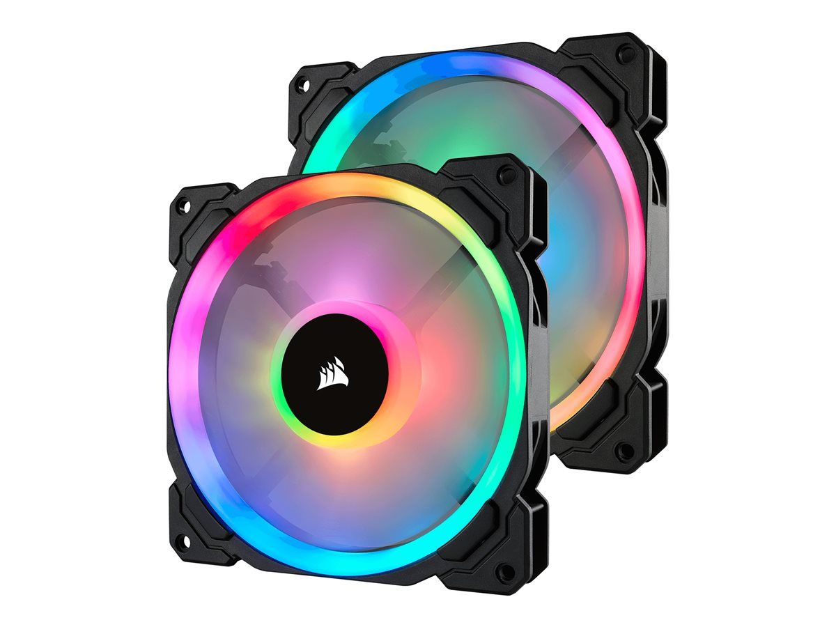 Corsair LL Series LL140 RGB Dual Light Loop Fan - 140mm - White, Blue, Yellow, Red, Green, Orange, Purple