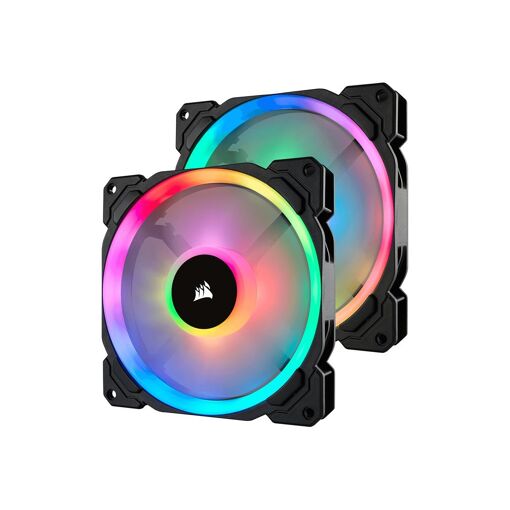 Ventilador Corsair LL Series LL140 Doble Círculo de Luz RGB - 140 mm - Blanco, Azul, Amarillo, Rojo, Verde, Naranja, Violeta