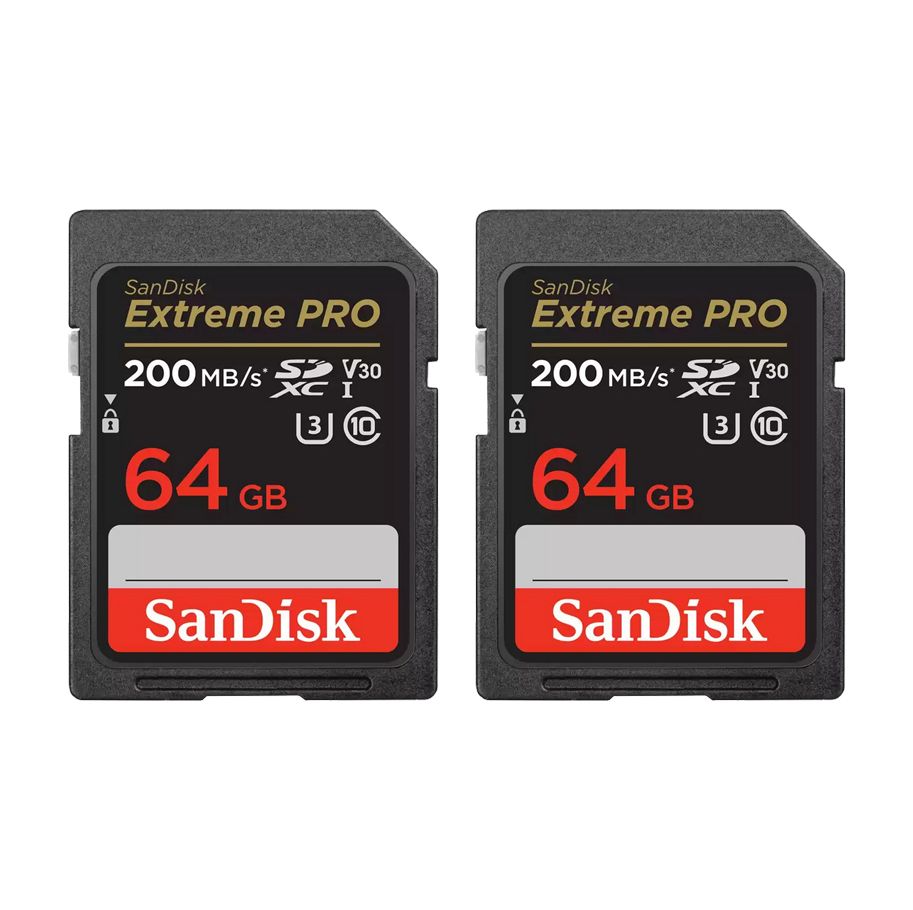 Sandisk Extreme Pro 64GB SDHC/SDXC Memory Card (200MB/s, 90MB/s, UHS-I, 2022)