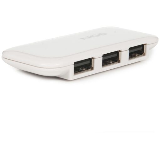 Concentrateur NGS USB 2.0 et adaptateur - 480 Mbit/s, Blanc