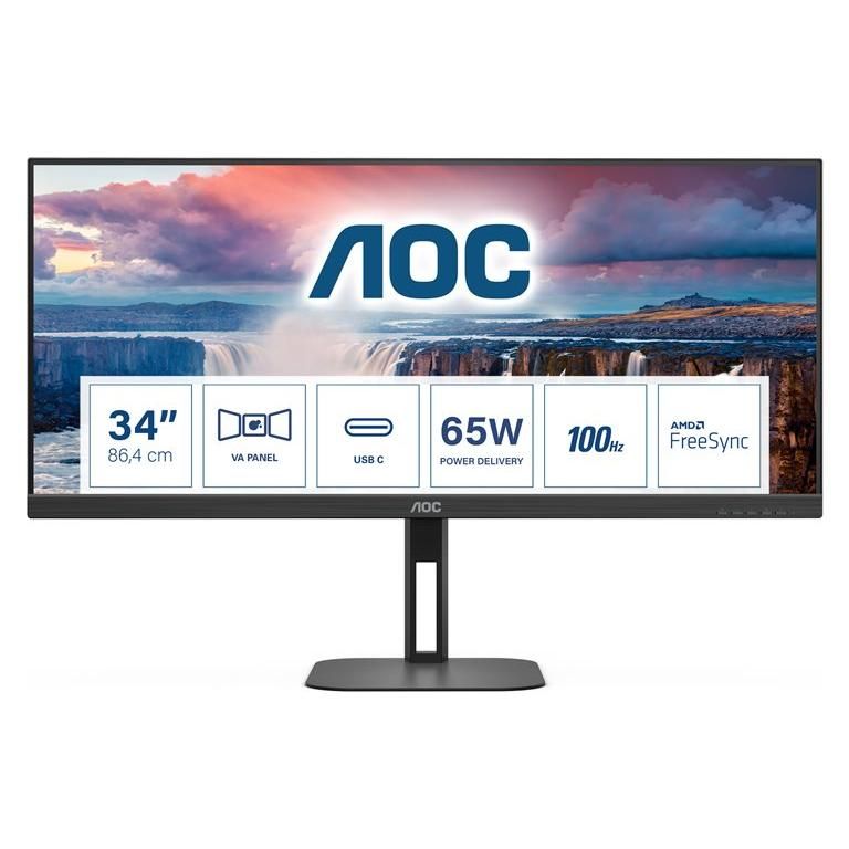 AOC V5 Series 34-Inch LED Screen - U34V5C/BK