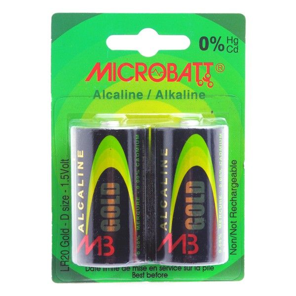 Baterías Microbatt LR20D - Paquete de 2