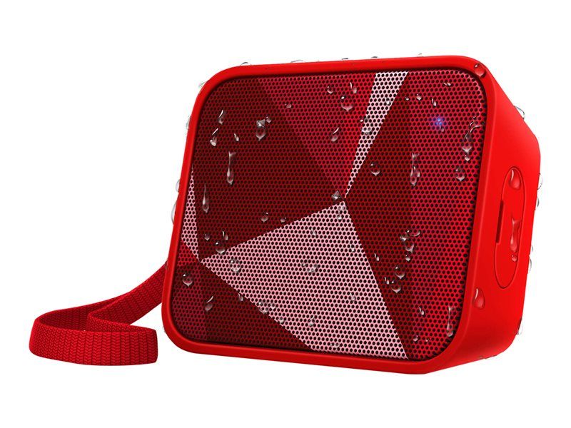 Philips PixelPop BT110R Wireless Bluetooth Speaker - Red