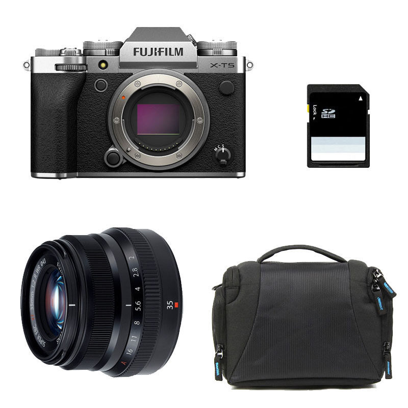 Fujifilm X-T5 Silver + 35mm f/2 WR 3-Year Warranty + Bag + 8GB SD Card