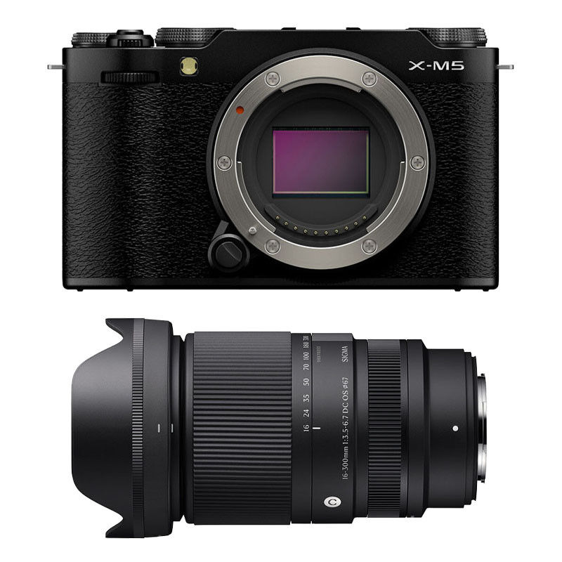 Fujifilm X-M5 Noir + Objectif Sigma 16-300mm f/3.5-6.7 DC OS Contemporain Garantie 3 ans