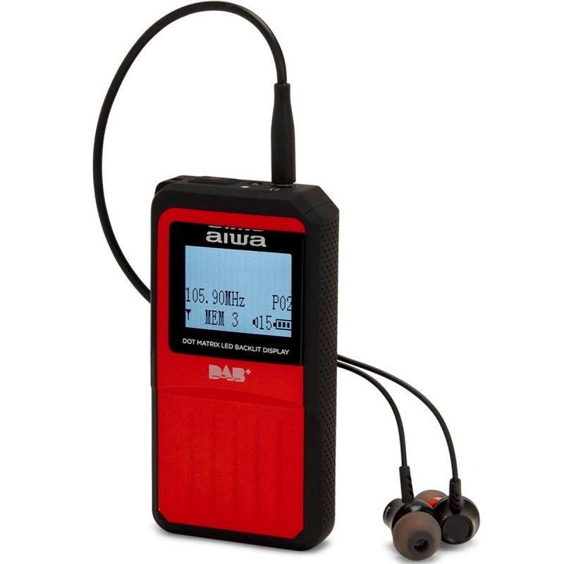 Radio Transistor Aiwa Rojo FM DAB+