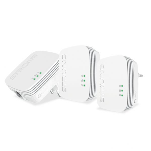 Strong Powerline 600 Triple Pack Mini Ethernet/LAN White
