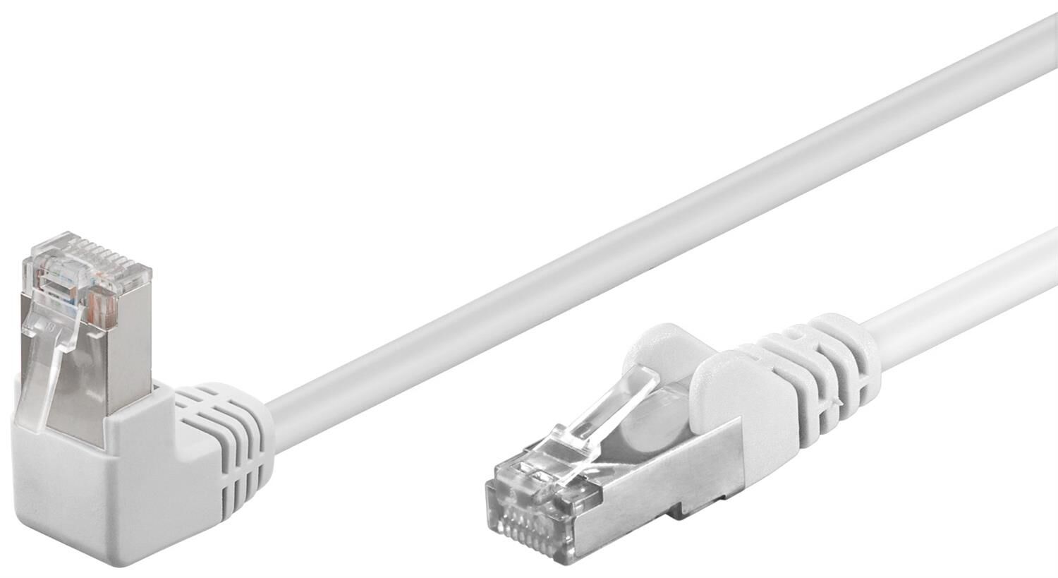 Goobay CAT 5e Angle Cable 90° F/UTP 2m White