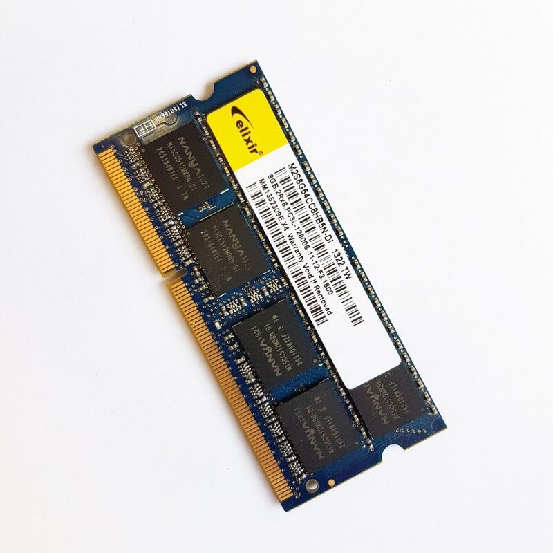 Elixir 8GB SODIMM RAM (M2S8G64CC8HB5N-DI, PC3L-12800S, 1600MHz DDR3)