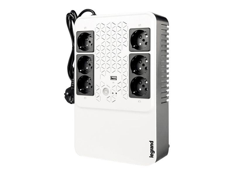 Legrand Keor Multiplug - Uninterruptible Power Supply (UPS) - 230V AC - 480W - 800VA - Single-Phase - 7Ah - 6 Output Connectors