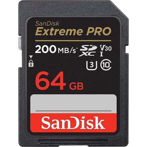 SanDisk 64GB Extreme PRO SDXC Card + RescuePRO Deluxe UHS-I, Class 10, U3, V30