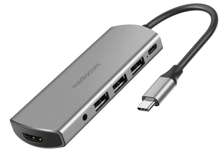 Mediacom MD-C309 USB 3.2 Gen 1 (3.1 Gen 1) Type-C Docking Station, Aluminium