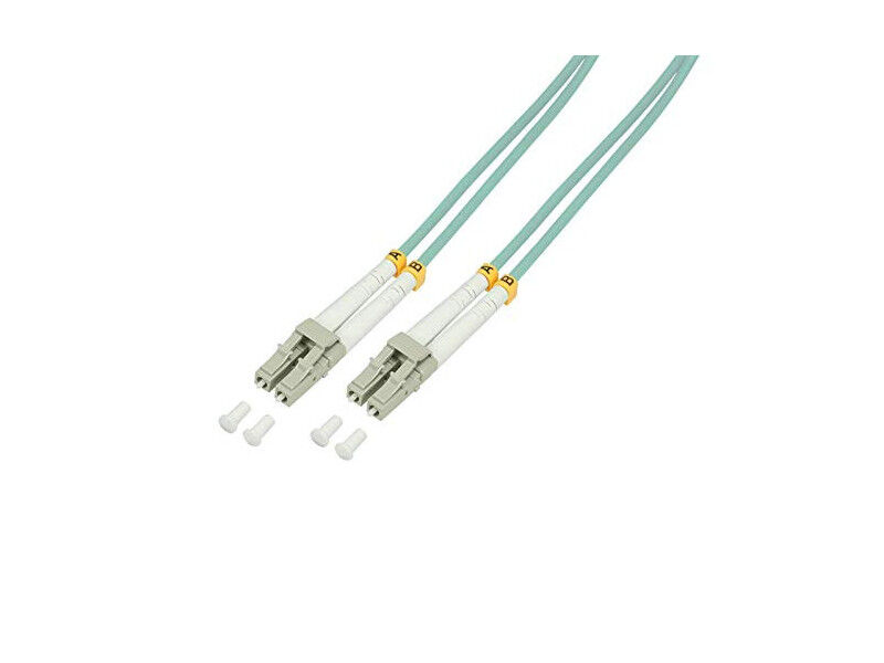 2direct Fiber Optic Cable - 15m LC Multi-Mode (M) to LC Multi-Mode (M) Duplex OM3 50/125 Microns Halogen-Free Turquoise