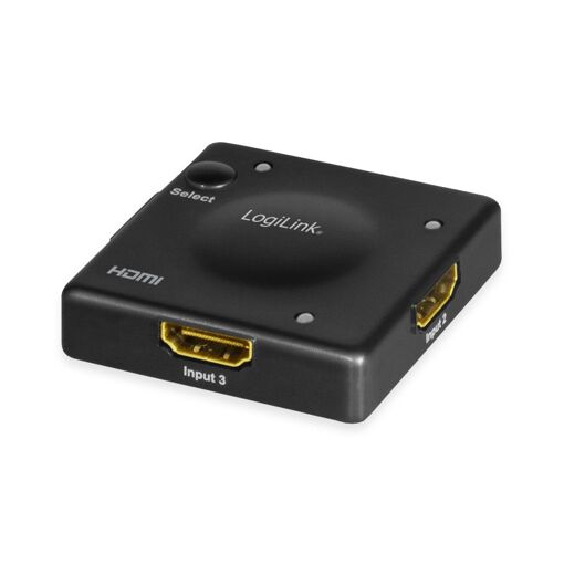 Commutateur HDMI LogiLink HD0041, 3 ports, 1080p/60 Hz Mini