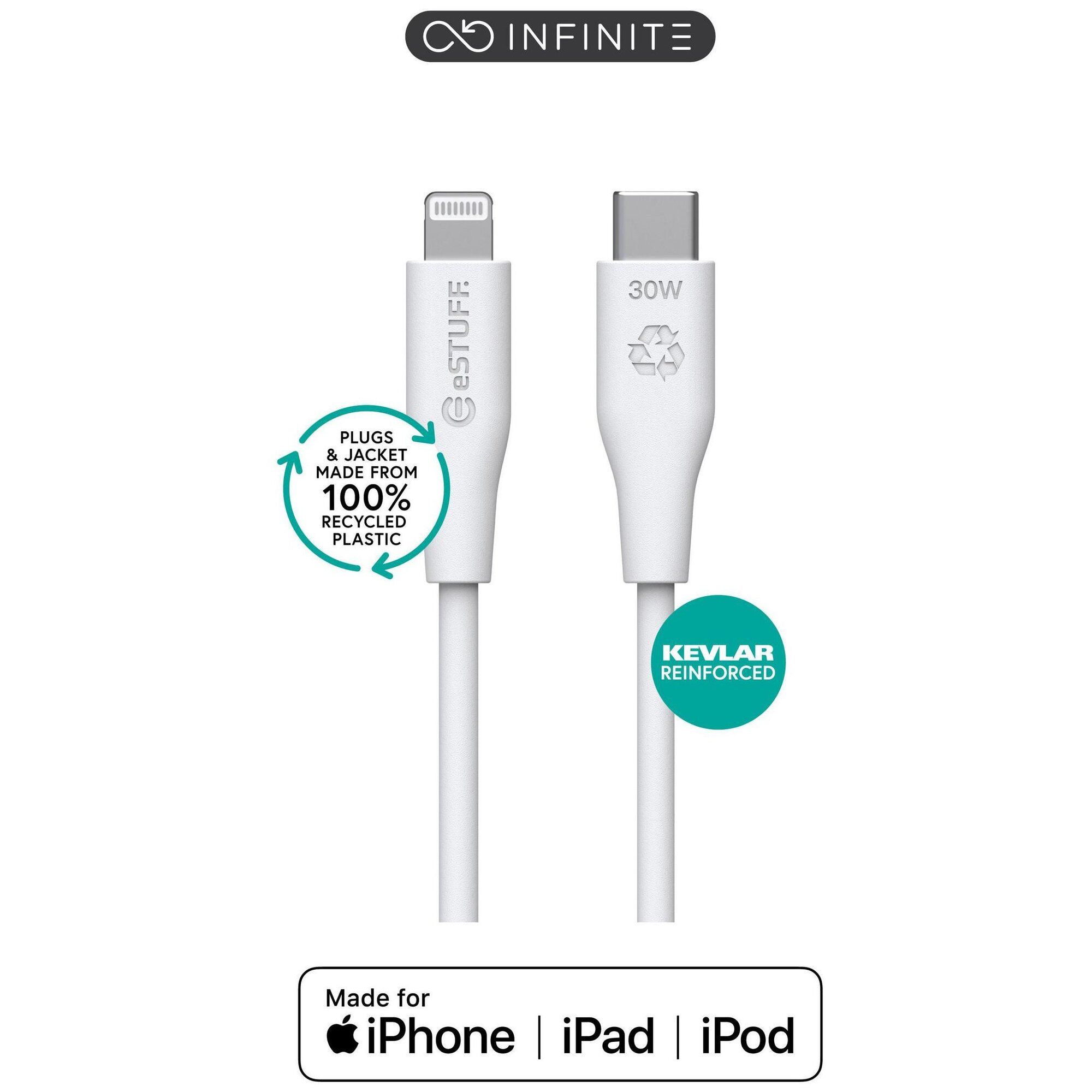 eSTUFF ES602170-BULK câble Lightning 1 m Blanc