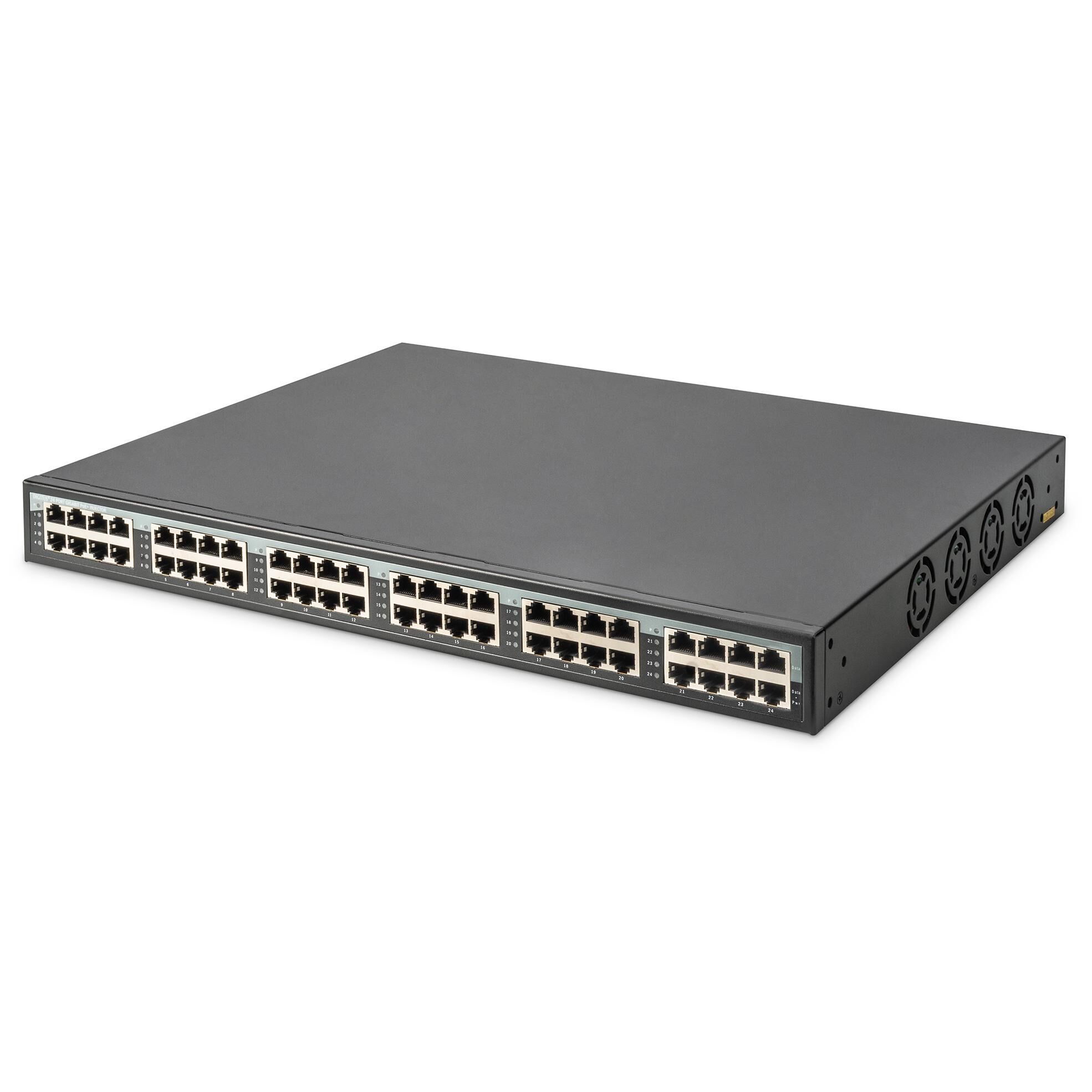 Digitus DN-95117 - Power Injector (Rackmount/External) - AC 100-240V - 370W - 24 Output Connectors - 1U - 19